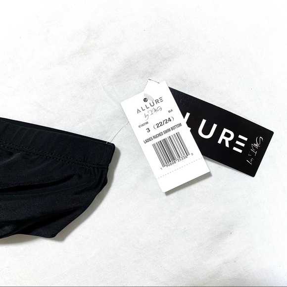 Allure Ladies Ruched Swim Bottom Size 22-24 New With Tags - Picture 11 of 11